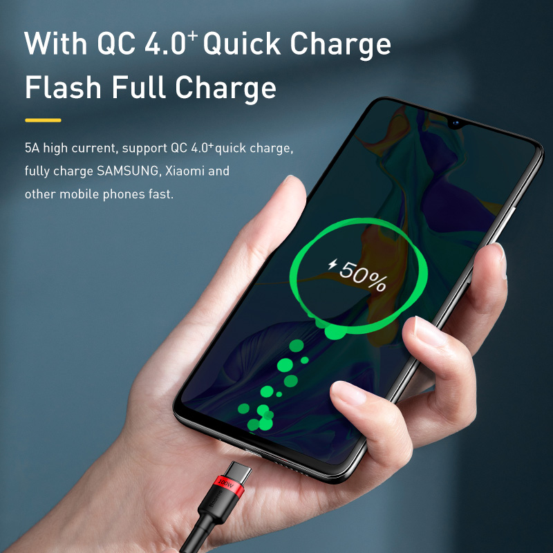 Cáp Sạc Nhanh BASEUS PD 100W Sạc Nhanh 4.0 Type C to Type C Dành Cho MacBook Pro iPad Xiaomi 9 8 Samsung HUAWEI