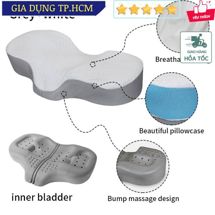 Gối ngủ công thái học cánh bướm Memory Foam Pillow Neck Support