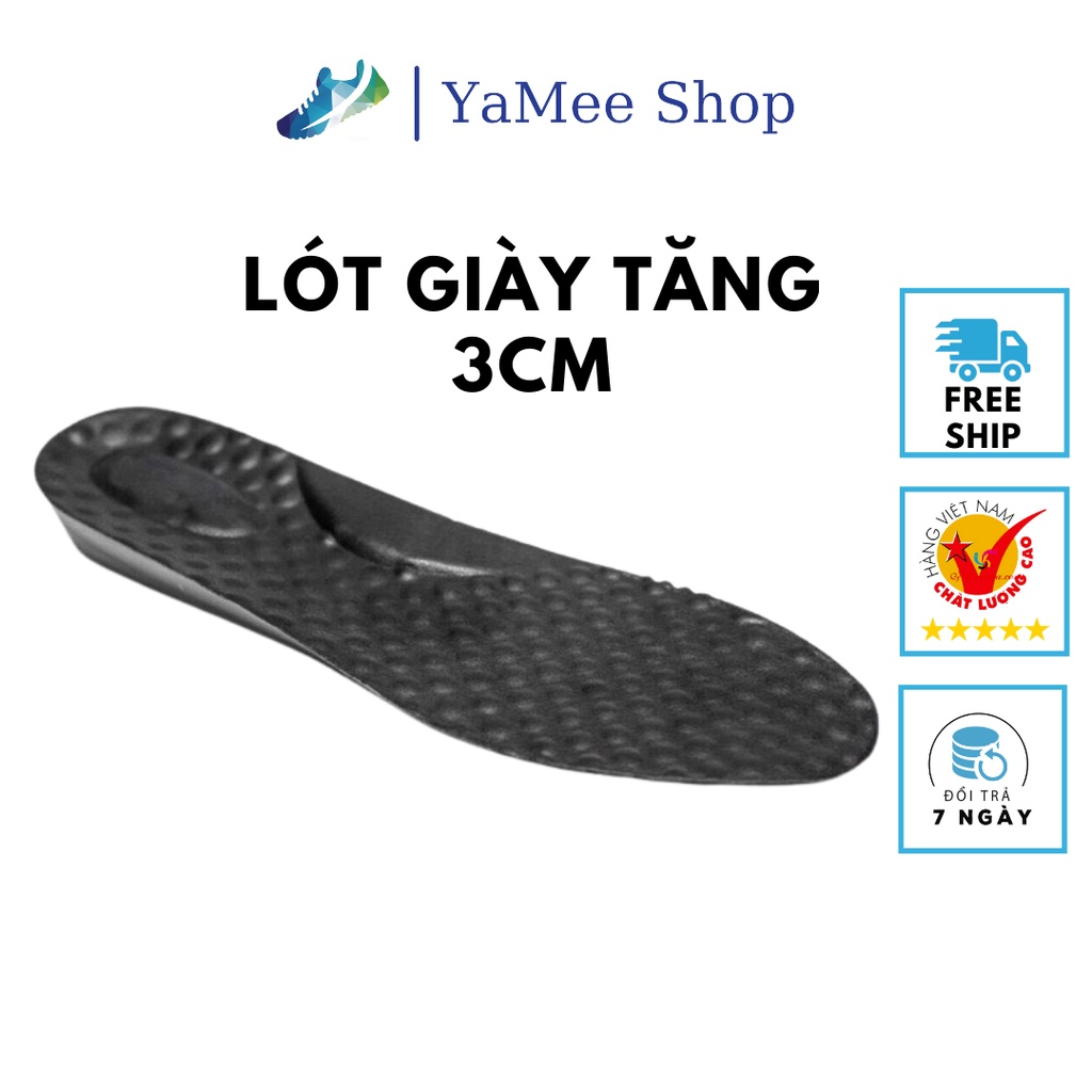 Lót giày tăng chiều cao, tăng 3cm- (số lượng: 1 đôi)