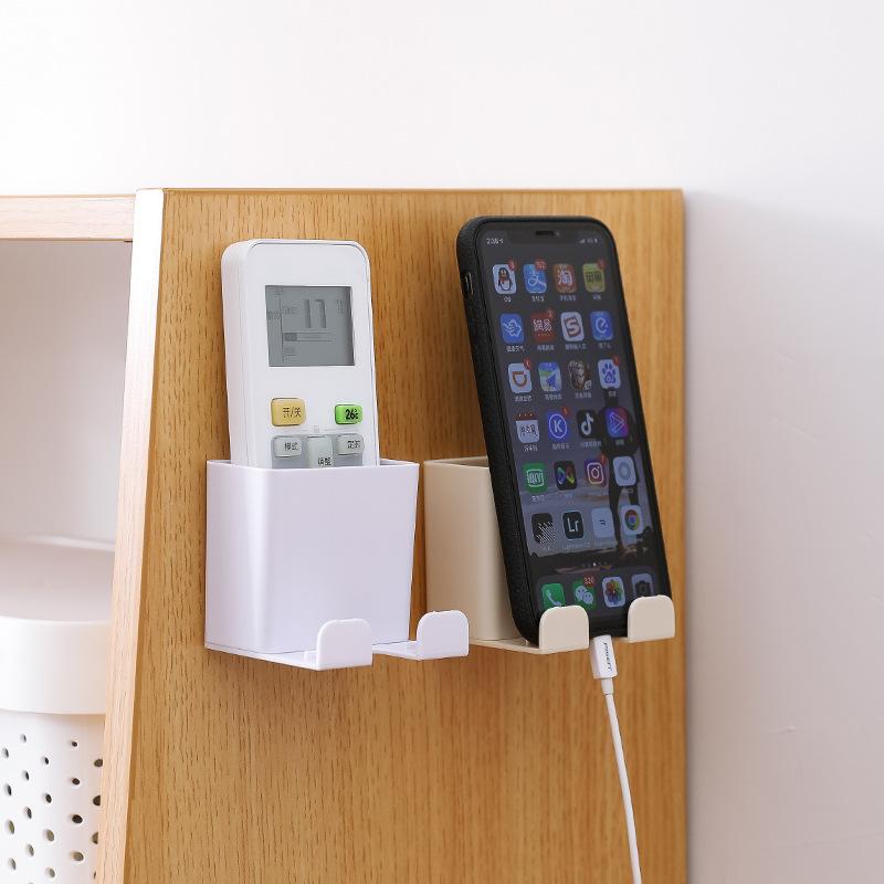 Hộp để remote máy lạnh và điện thoại dán tường (tặng miếng dán 2 mặt)