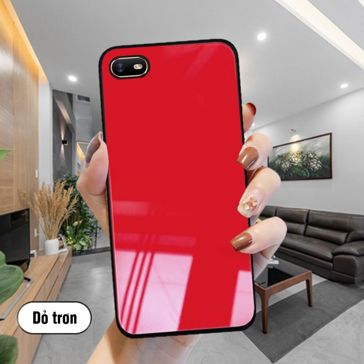 Ốp lưng oppo a1k, realme c2 mặt kính gương sáng bóng cao cấp