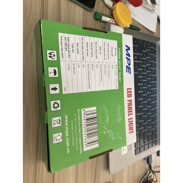 Đèn led âm trần 12w tròn 3 màu MPE