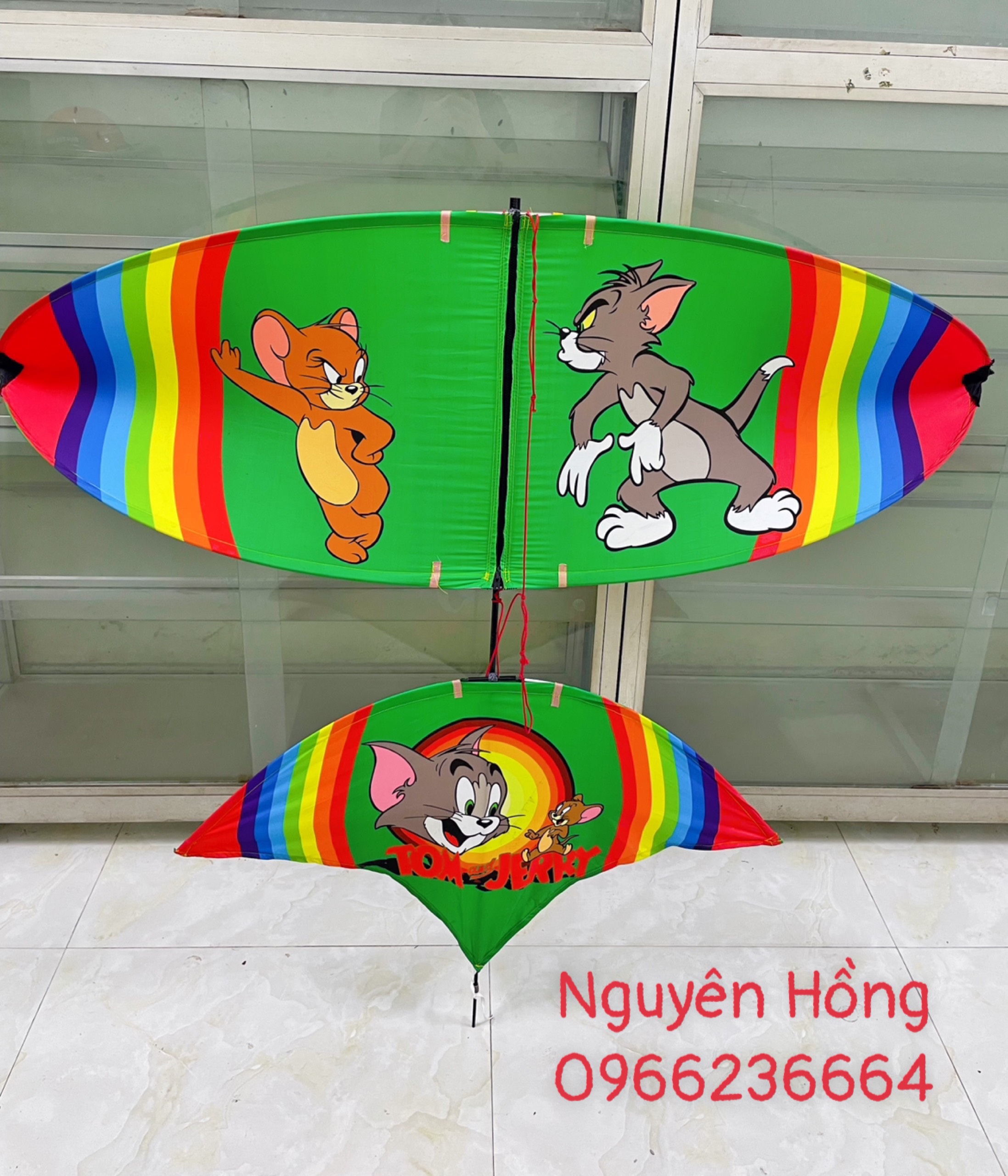 Diều lắp ghép 1m7 cacbon hàng in hình sắc nét ( bao gồm khung và áo)