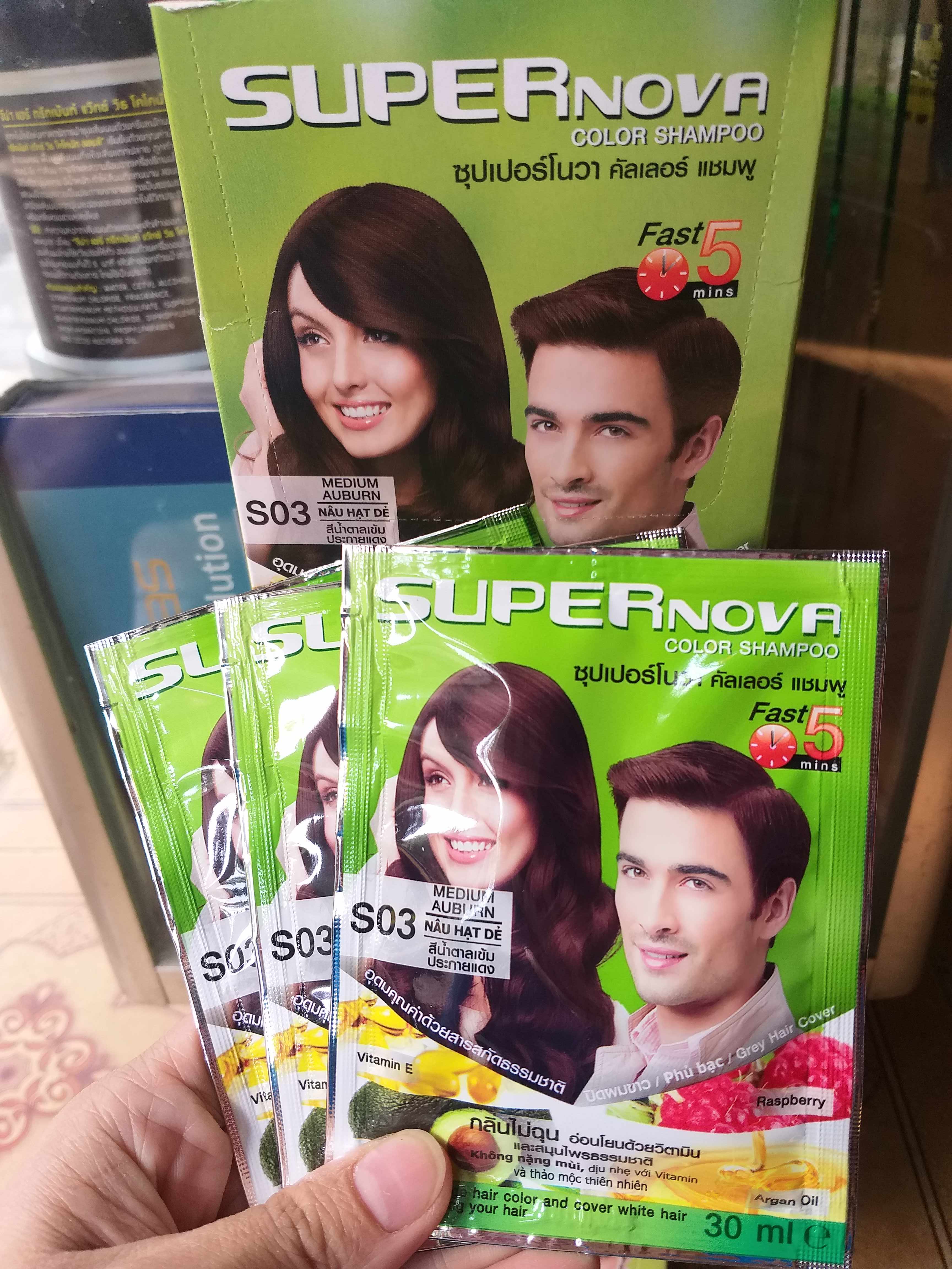 Gội nhuộm màu SUPER NOVA Thái lan