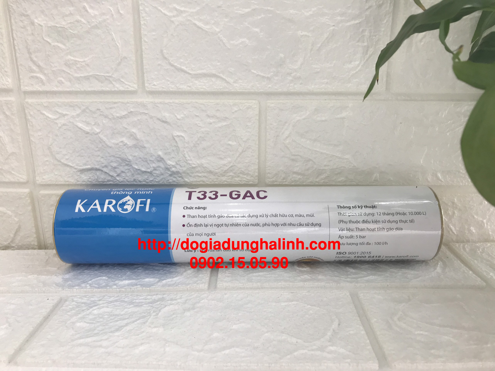 Lõi lọc nước số 5 Karofi - T33-GAC (Lõi than hoạt tính)