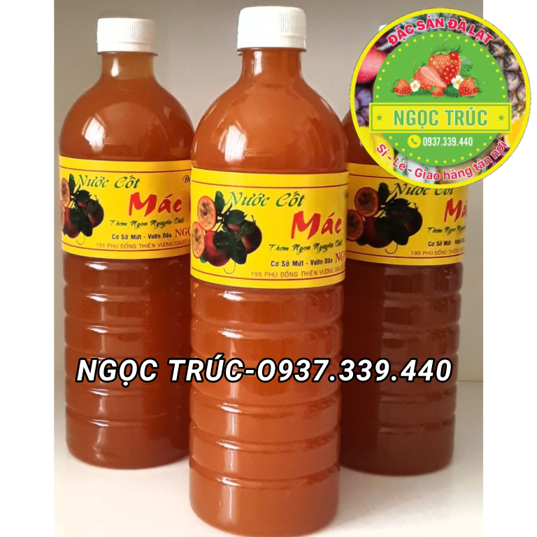 [HCM]NƯỚC CỐT CHANH DÂY KHÔNG HẠT(Không chất bảo quản) ĐẶC SẢN ĐÀ LẠT CHAI 1000ml