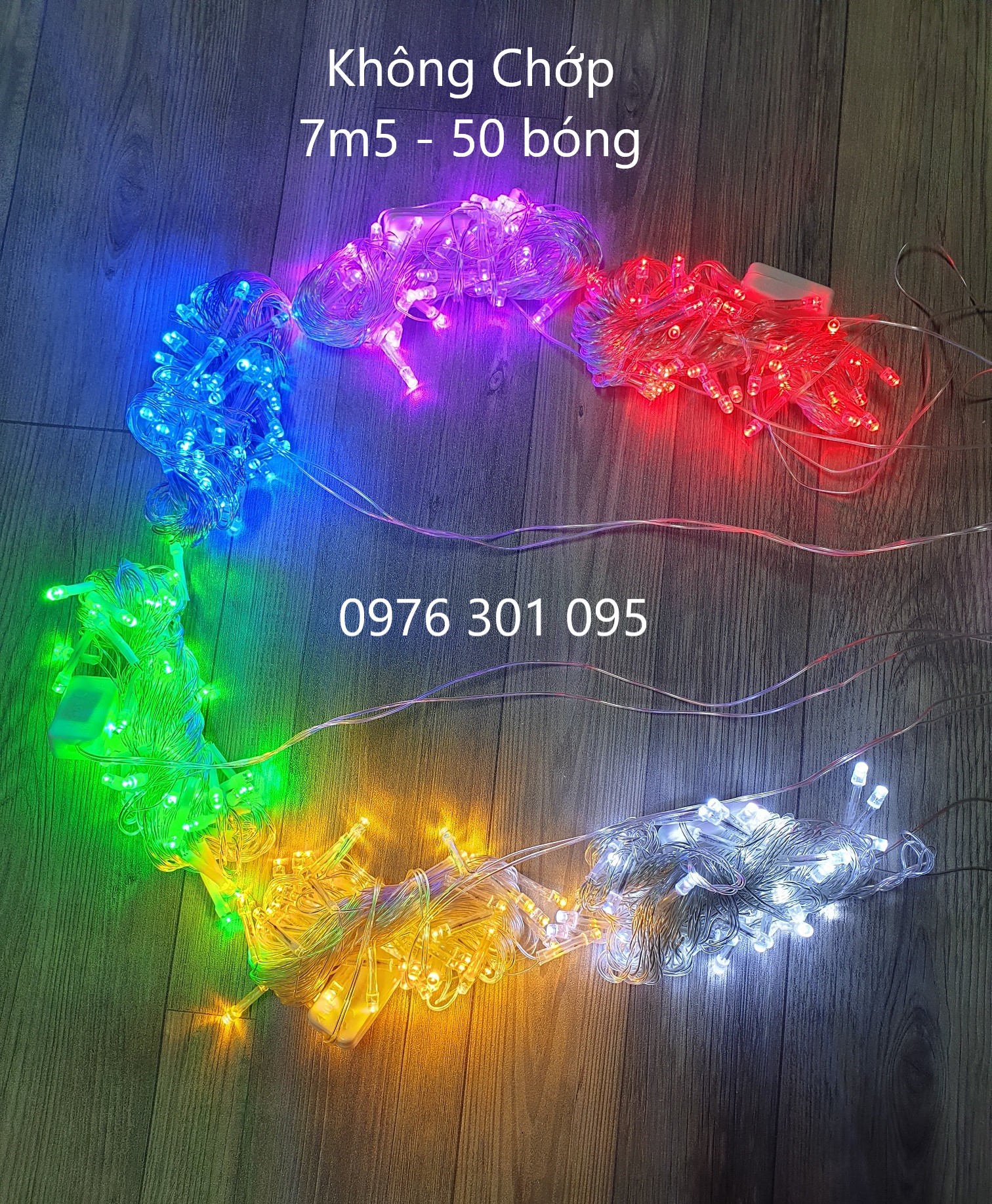 ơCOMBO 2 ] Dây đèn led Không Chớp 7m trang trí Noel - Tết, Chống Nước