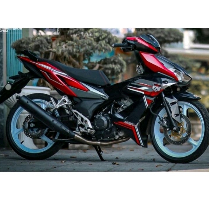 Tem Rời Honda Winner X V2 Hoa Văn Đỏ Đen