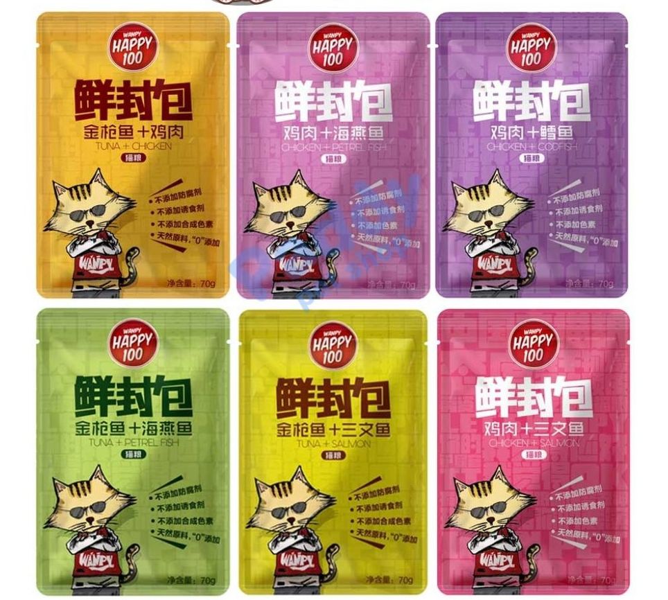 Pate cho mèo Wanpy Happy 100 gói 70g