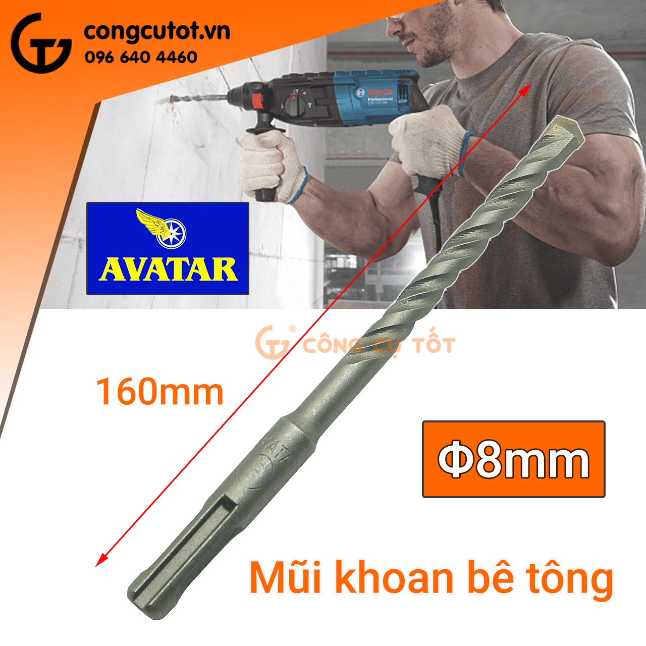 Mũi  khoan bê tông Avatar công nghệ Đức