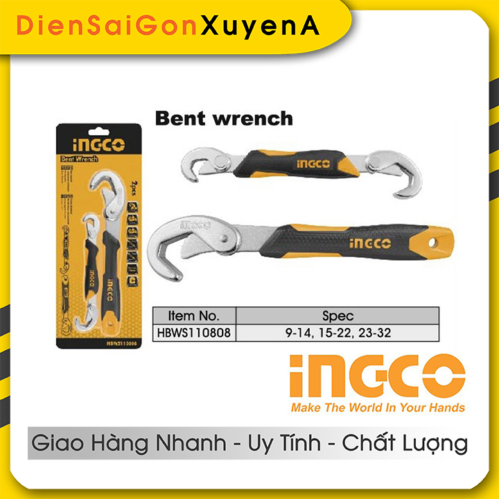Bộ 2 mỏ lết đa năng INGCO HBWS110808