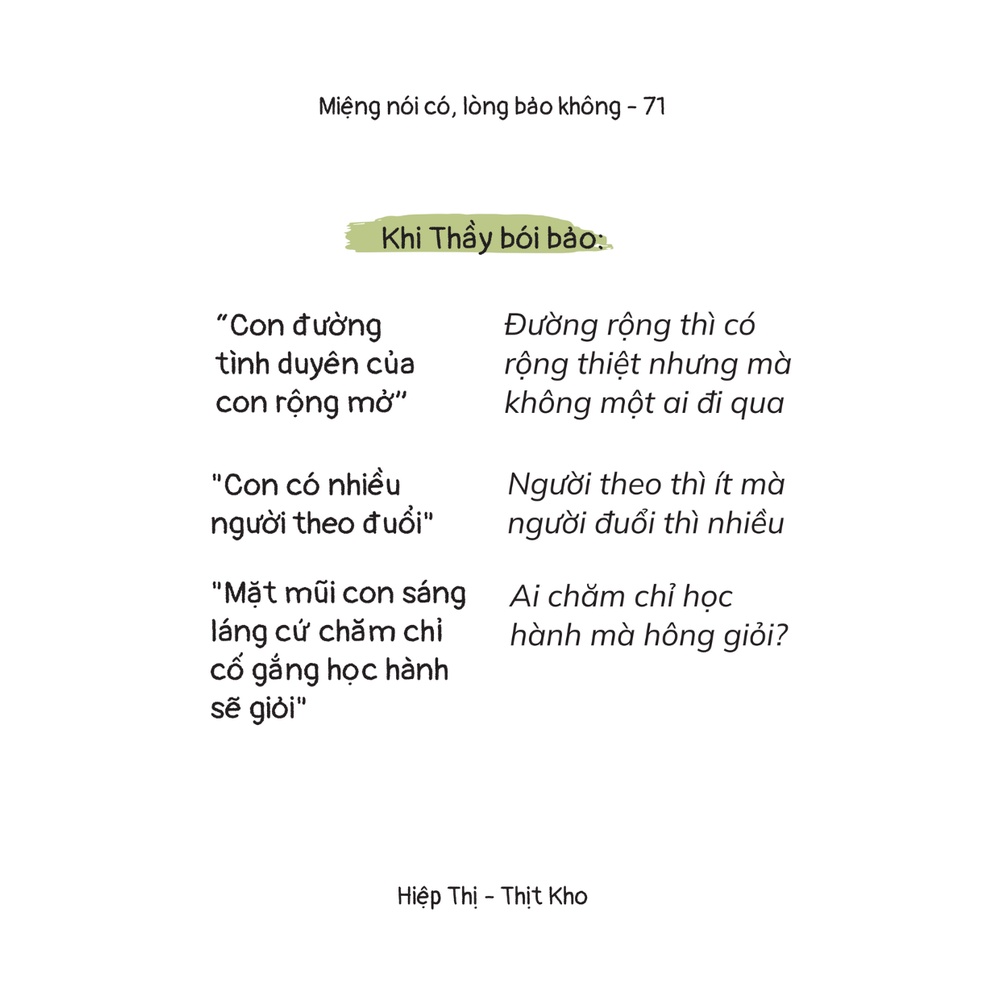 Sách Miệng Nói Có, Lòng Bảo Không - Time Books