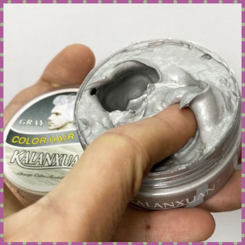 Sáp Nhuộm Đổi Màu Tóc Xám Khói Tạm Thời KALANXUAN 100ml/Hộp