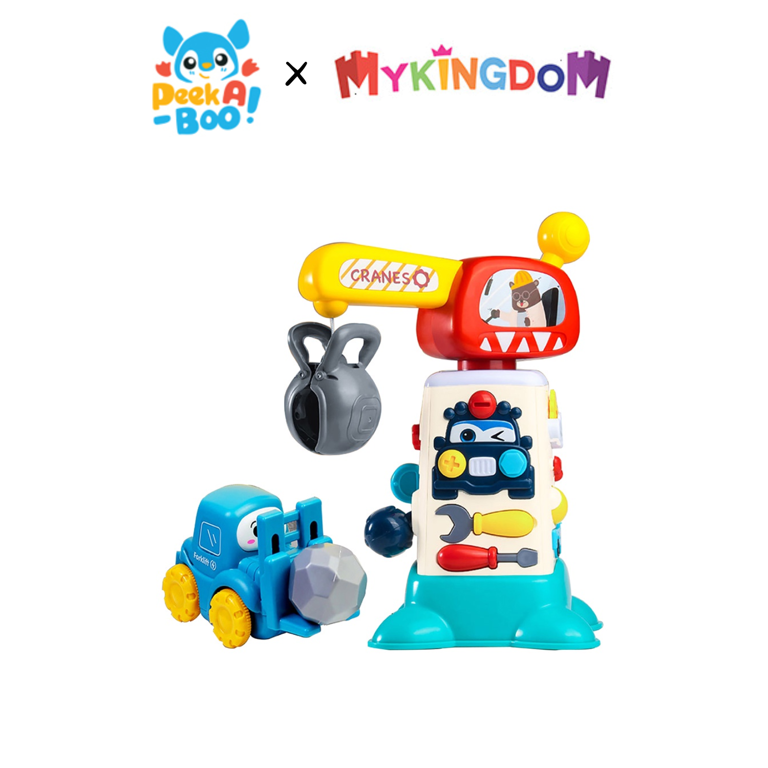 Đồ Chơi Giáo Dục PEEK A BOO Tháp Cần Cẩu Đa Năng Cho Bé PAB013