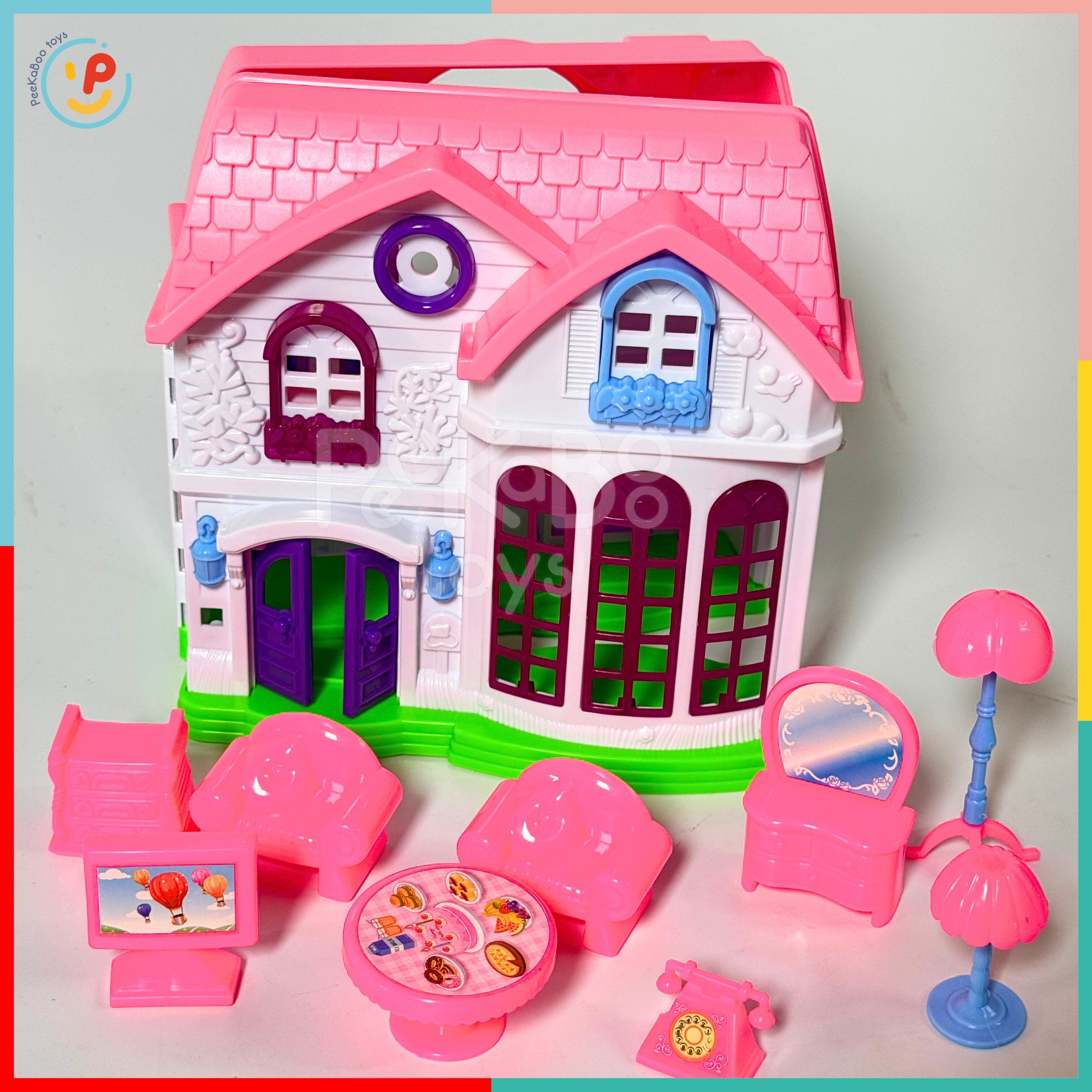 Peppa Pigs Family House and Living Room Toys Peekaboo Toys
