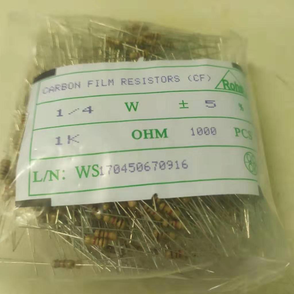 [HCM]Điện trở 1/4W 1K 200 con