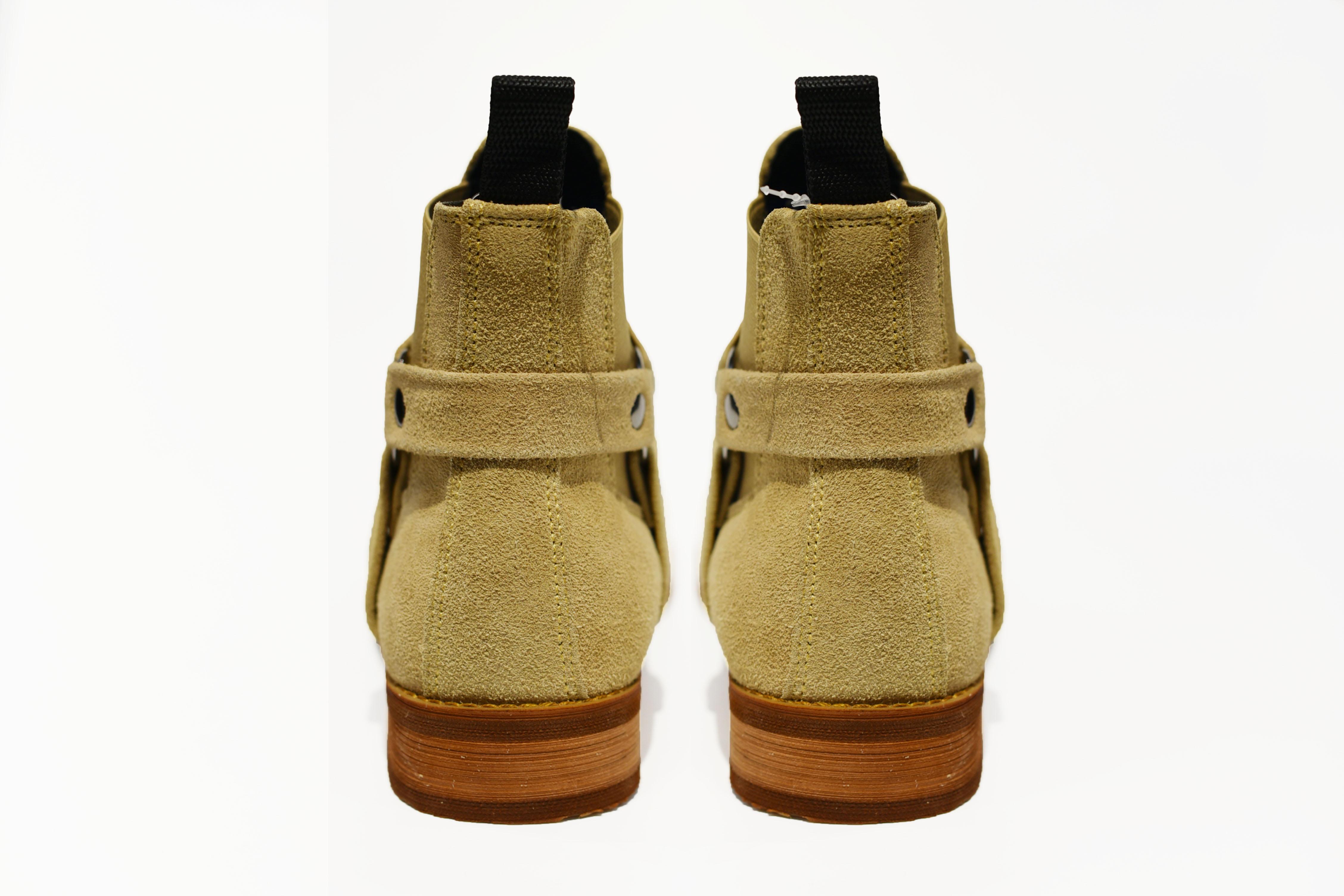 [TATHANIUM Footwear] Giày Chelsea Harness boot màu bò lợt da lộn