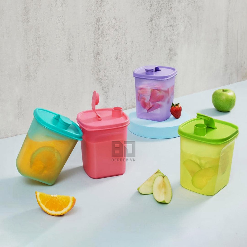 Bình Tupperware Slim line Pitcher 1L - Bình đựng kín khít, đa dụng, nhiều màu