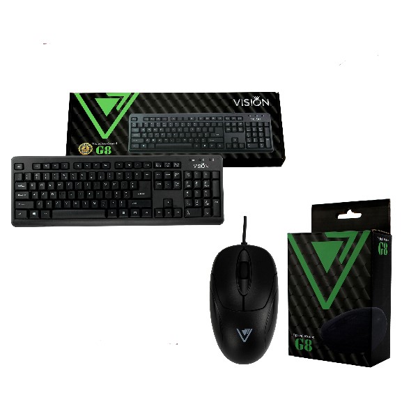 Combo Bàn phím Chuột Vision G8 siêu bền - Chính hãng VSP bảo hành 24 tháng 01 đổi 01