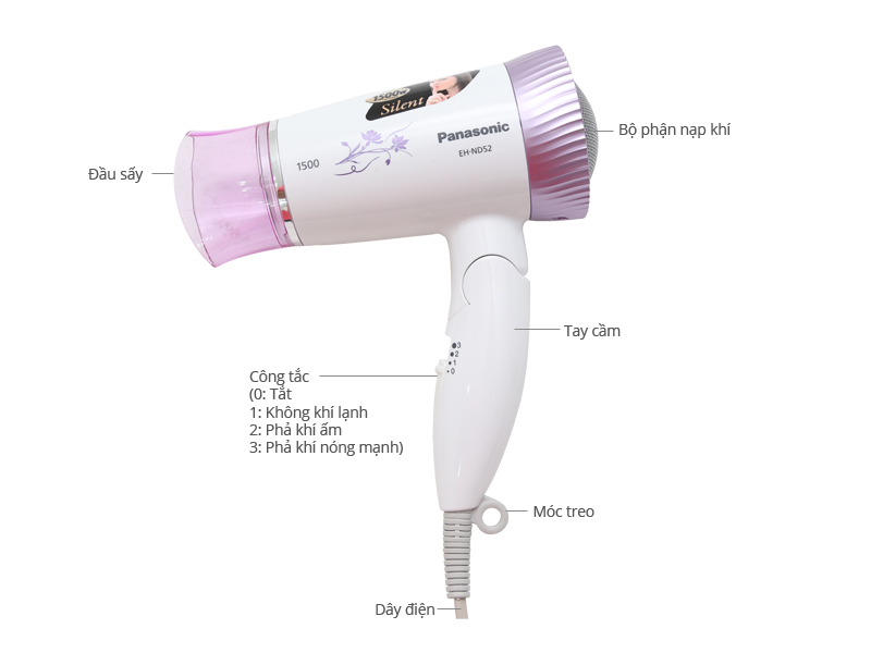 Máy sấy tóc Panasonic EH-ND52-V645 (Trắng)