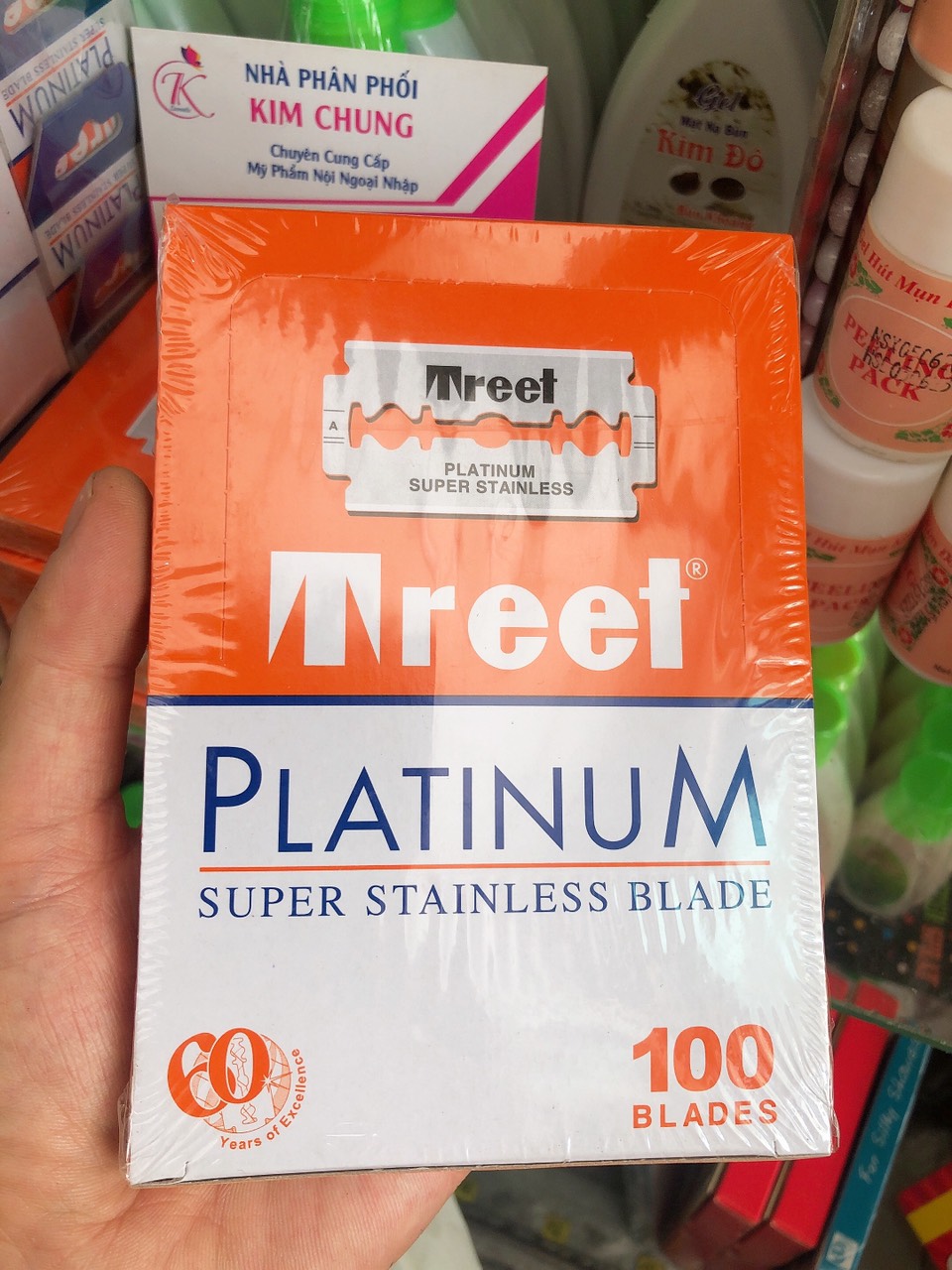 Hộp lẻ dao lam Treet cam