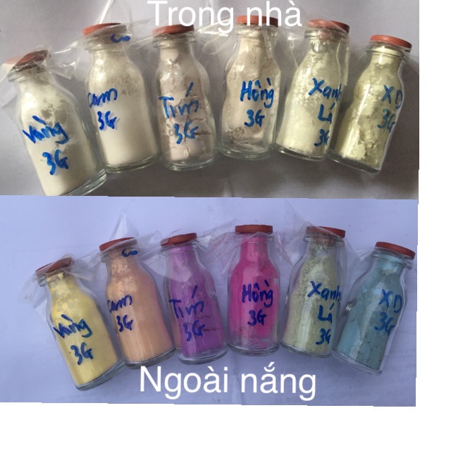 sơn dạ quang phát quang và đổi màu dưới nắng