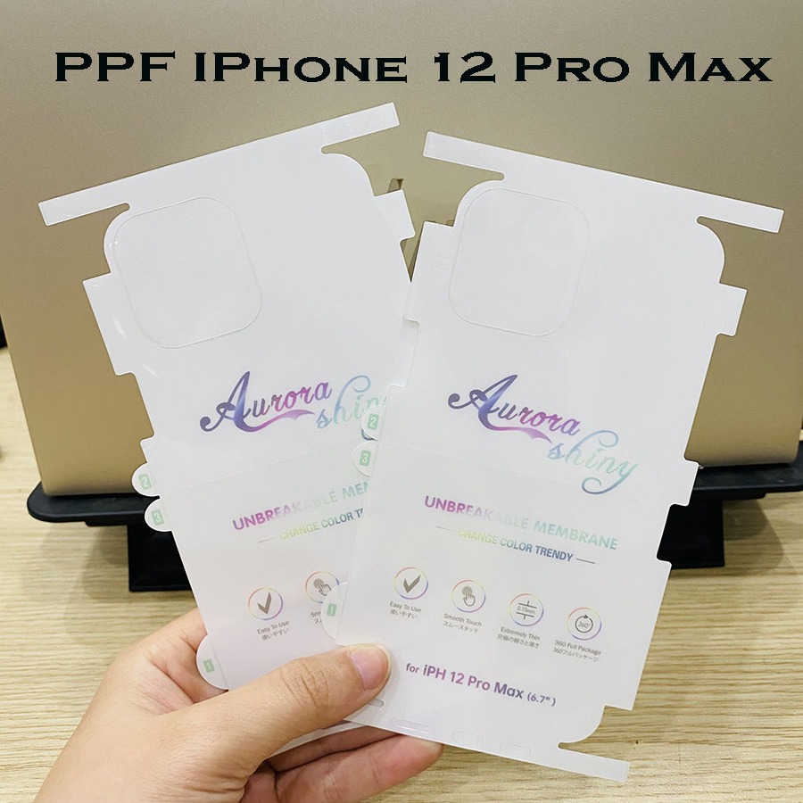 Miếng dán PPF IPhone 12 Pro Max ( nhám & bóng ) + Combo Kính cường lực