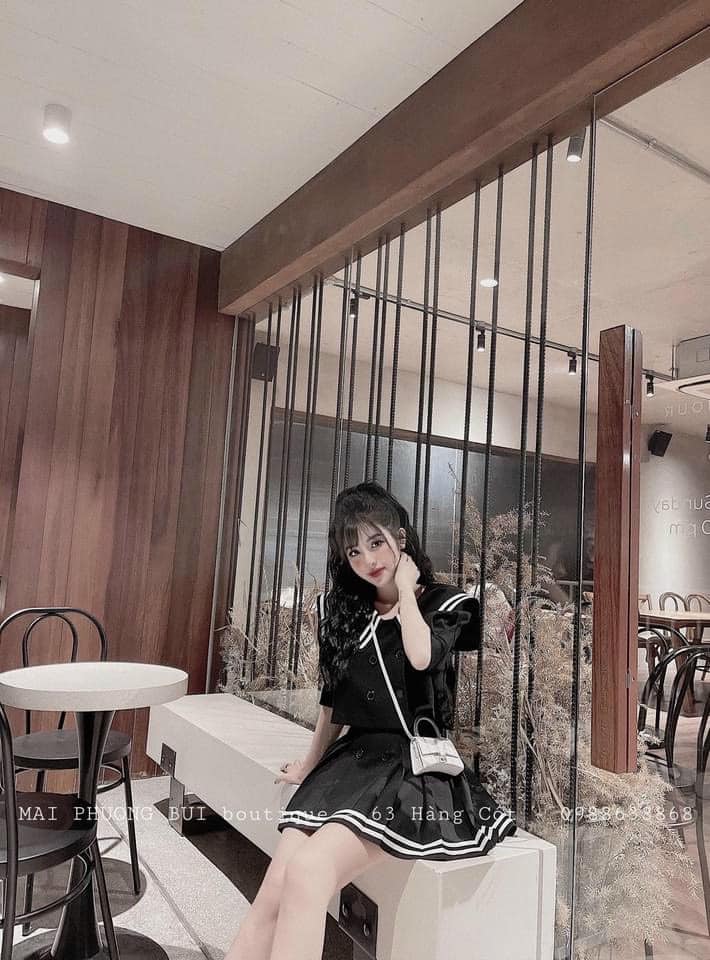 sét áo sơ mi thuỷ thủ mix chân váy
