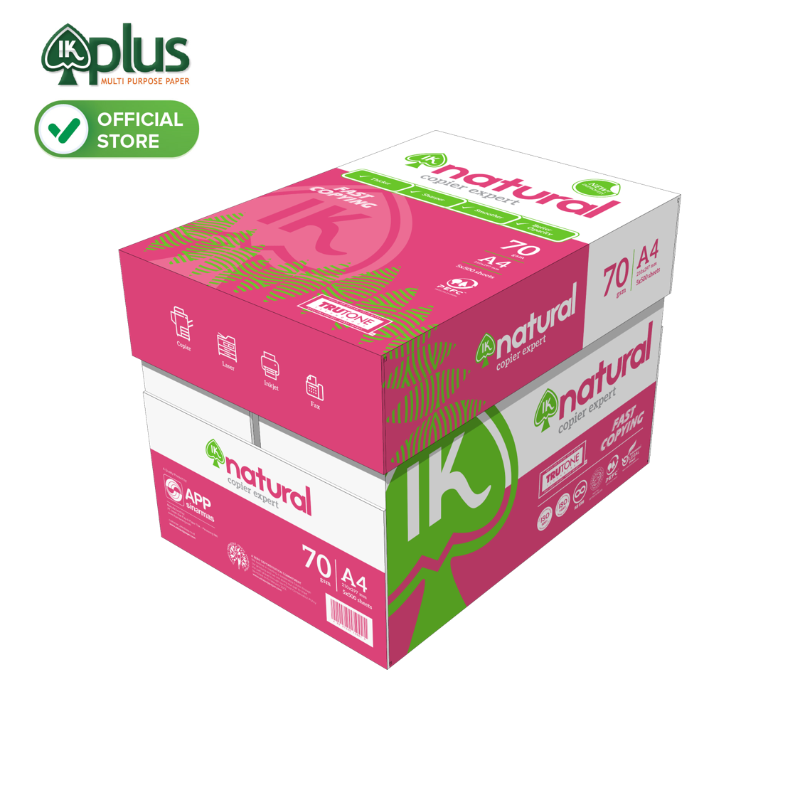 Combo 2 Thùng Giấy A4 IK Natural 70gsm