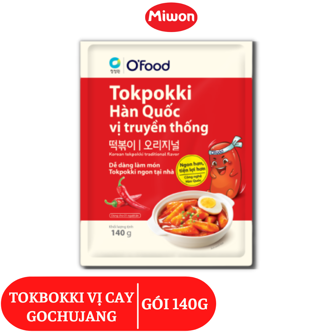 Tokbokki Hàn Quốc O Food gói 140g sốt vị cay GOCHUJANG