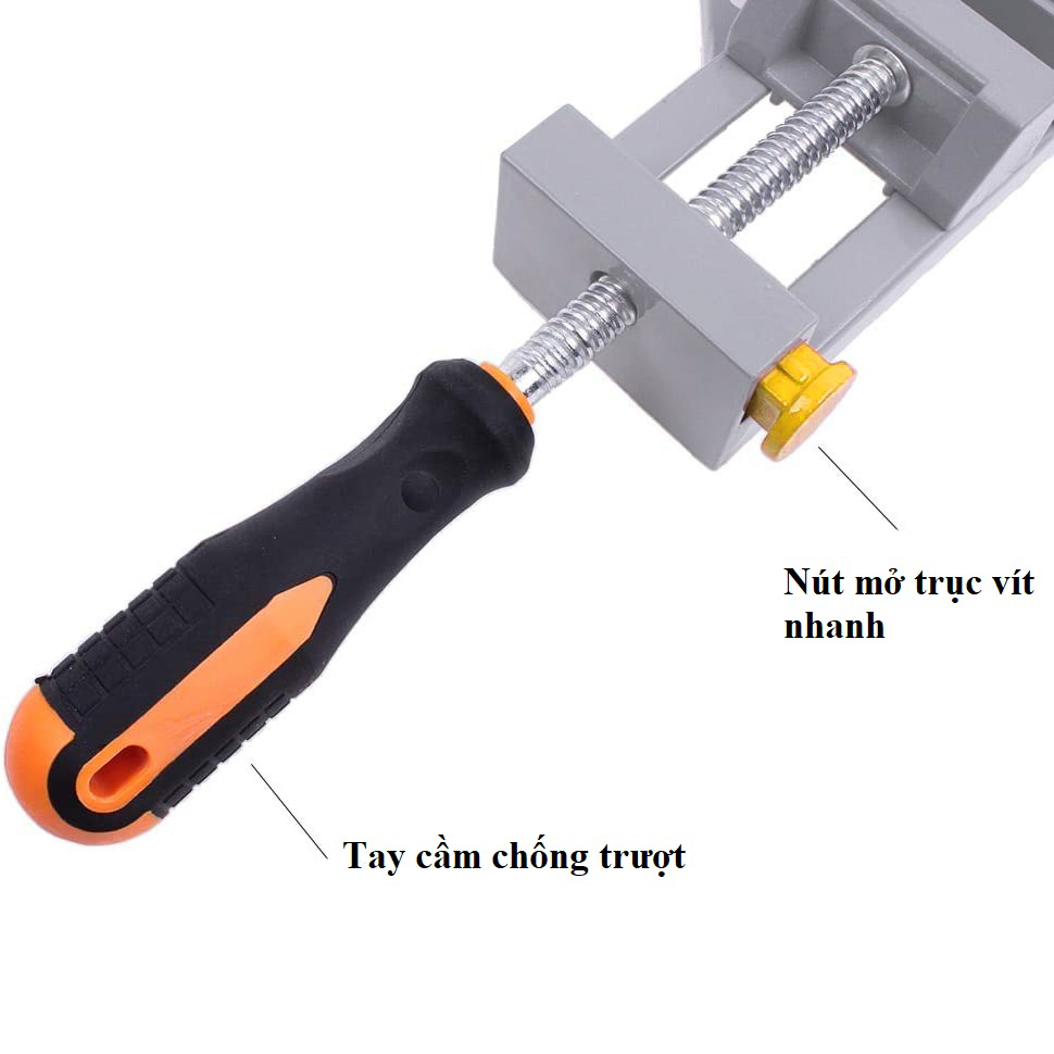 Ê tô kẹp góc vuông cỡ lớn - Đổ mở 65mm
