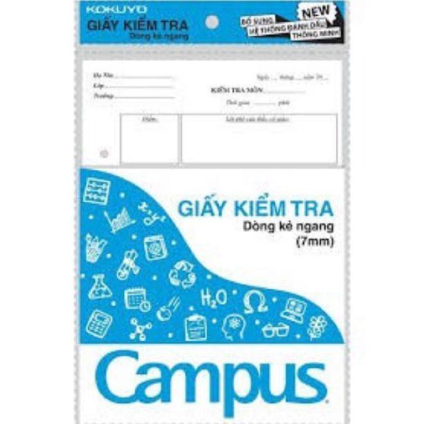 Giấy Kiểm Tra Campus Kẻ Ngang - Khách Sỉ Ib