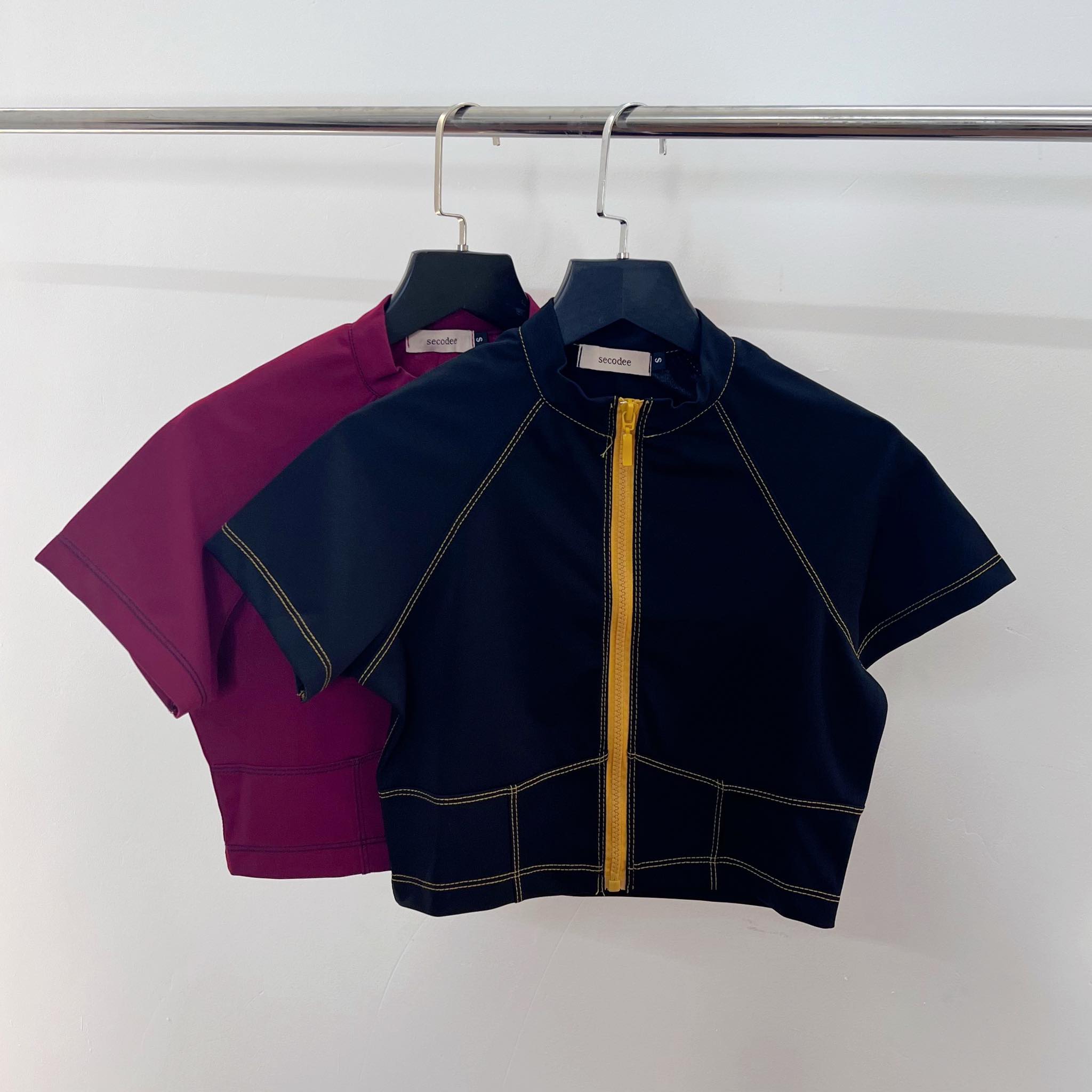 Áo croptop khoá kéo cá tính | Miya Top | Secodee