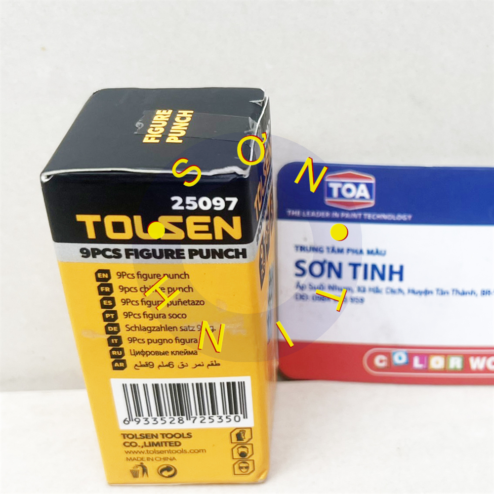 Đóng số 9 cây 6mm tolsen 25097