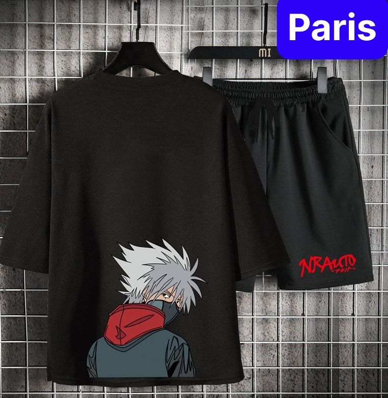 Đồ bộ thể thao naruto đầu bạc , set đồ bộ thể thao, đồ bộ tập gym mang ở nhà và đi chơi , đồ bộ nam - paris fashion