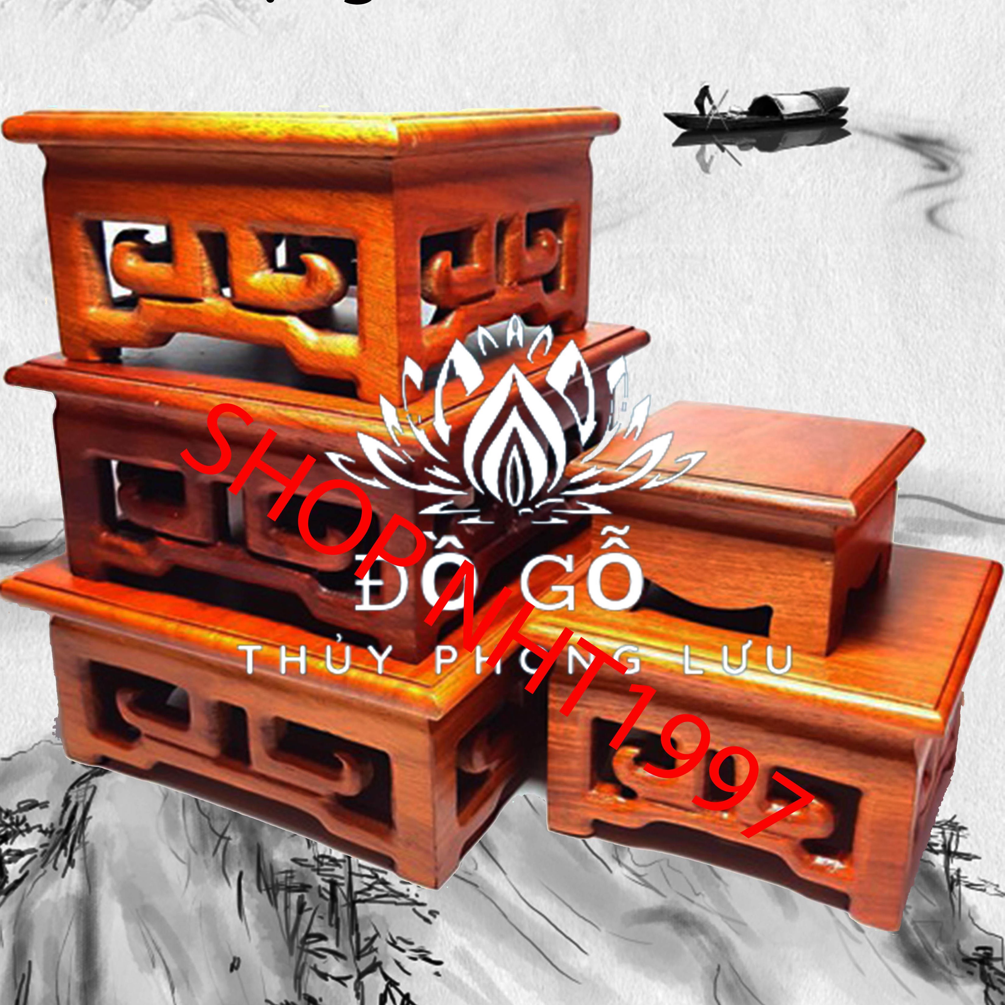 KỶ VUÔNG, ĐẾ BÁT HƯƠNG,ĐÔN GỖ HƯƠNG VUÔNG 10CM,12CM,14CM,16CM,18CM,20CM