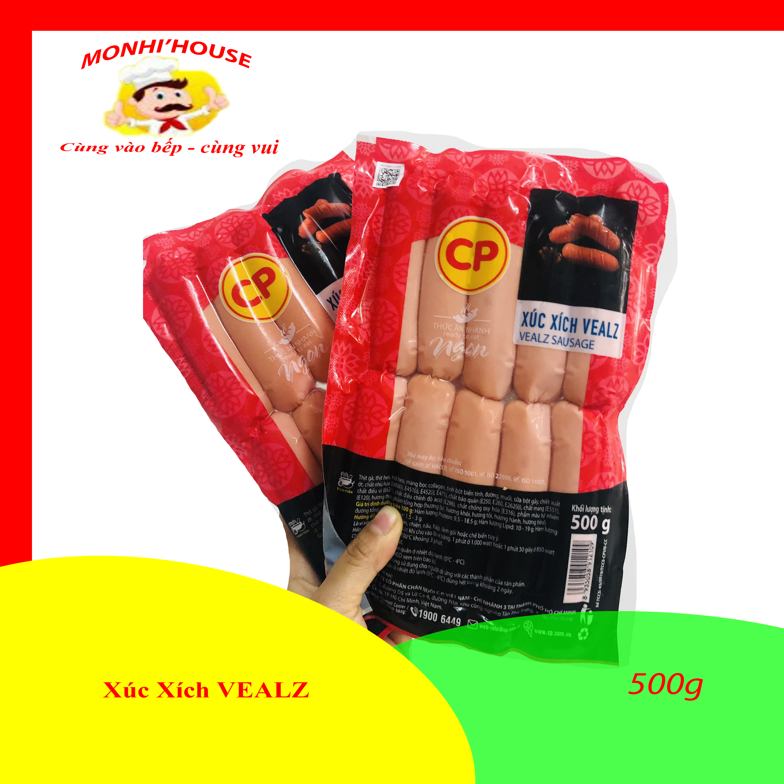 1Kg Xúc Xích Vealz CP thượng hạng