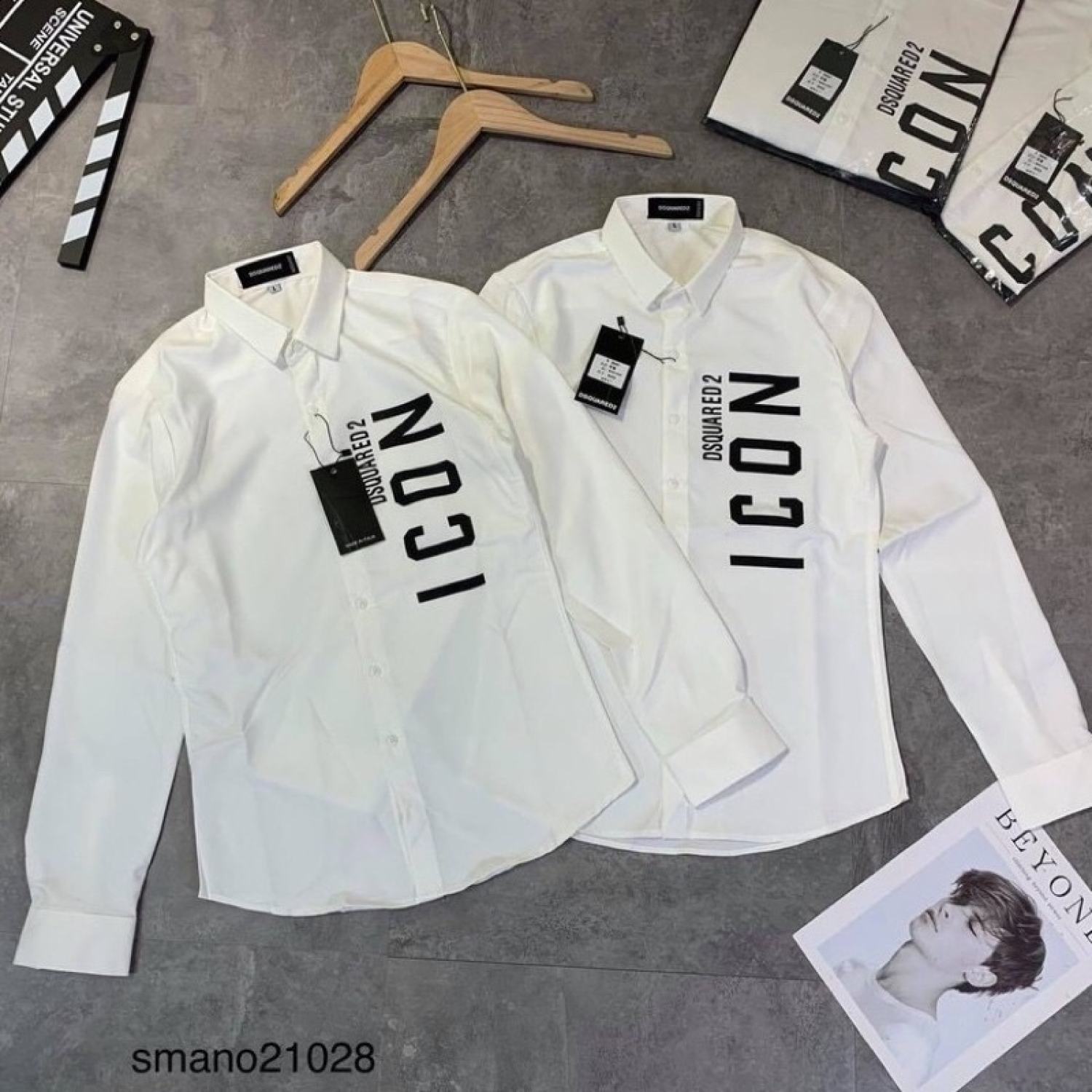 [FREESHIP] áo sơ mi ngắn tay và áo sơ mi dài tay icon dsquared2 cho nam