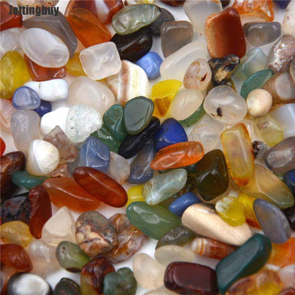 Jettingbuy 50g Mixed Colors Natural Tumbled Agate Stone Gemstone Rock About 10mm Irregular