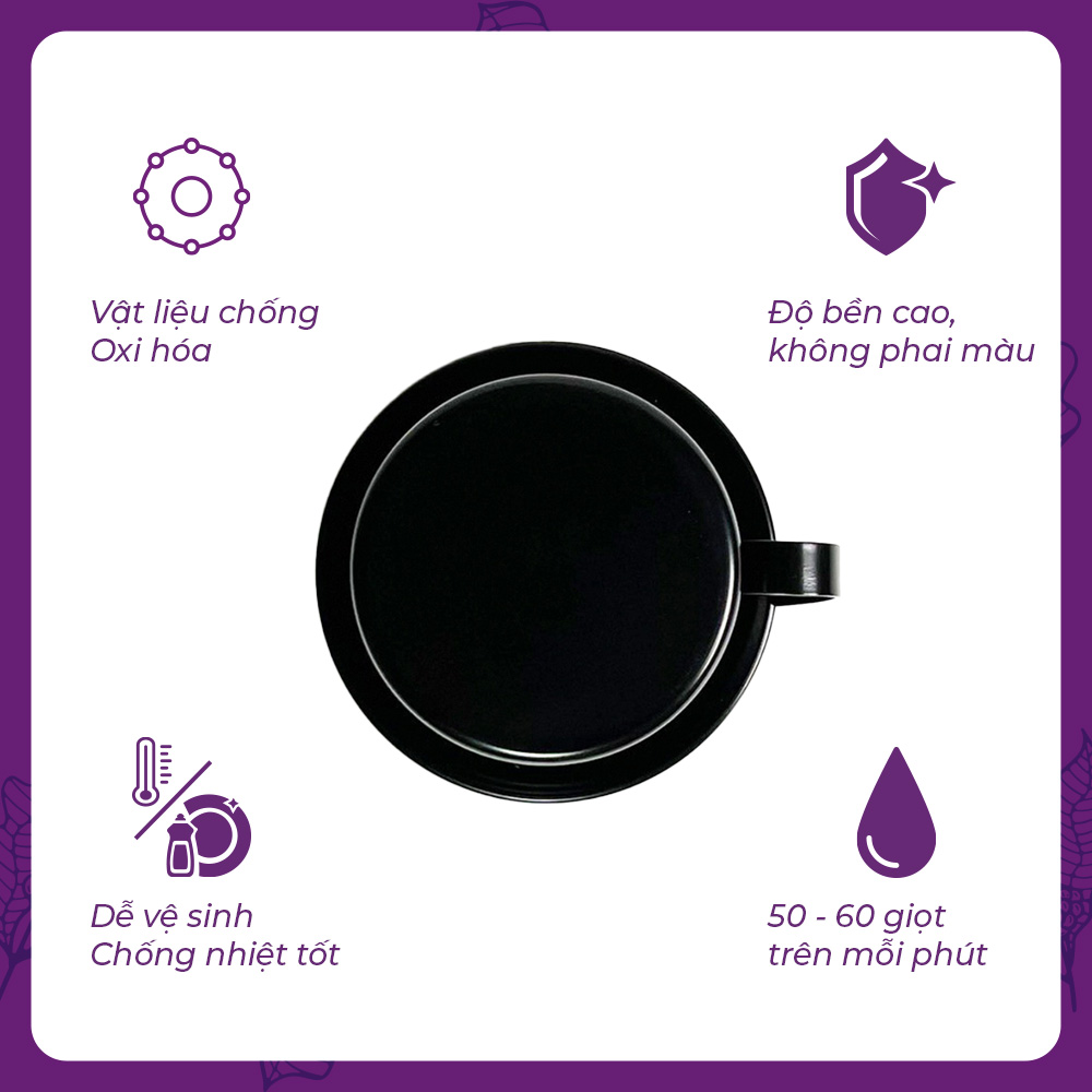 Coffee filter PJ'S coffee stainless steel high grade plated black - 170ml