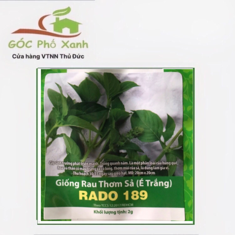 Hạt giống rau thơm sả rado 189 ( é trắng)