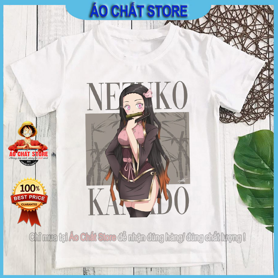 Áo thun Nezuko Kimetsu no Yaiba siêu cute | Áo Kamado Nezuko Demon Slayer KY28 | VONESA ( hình .t.h.ậ.t)
