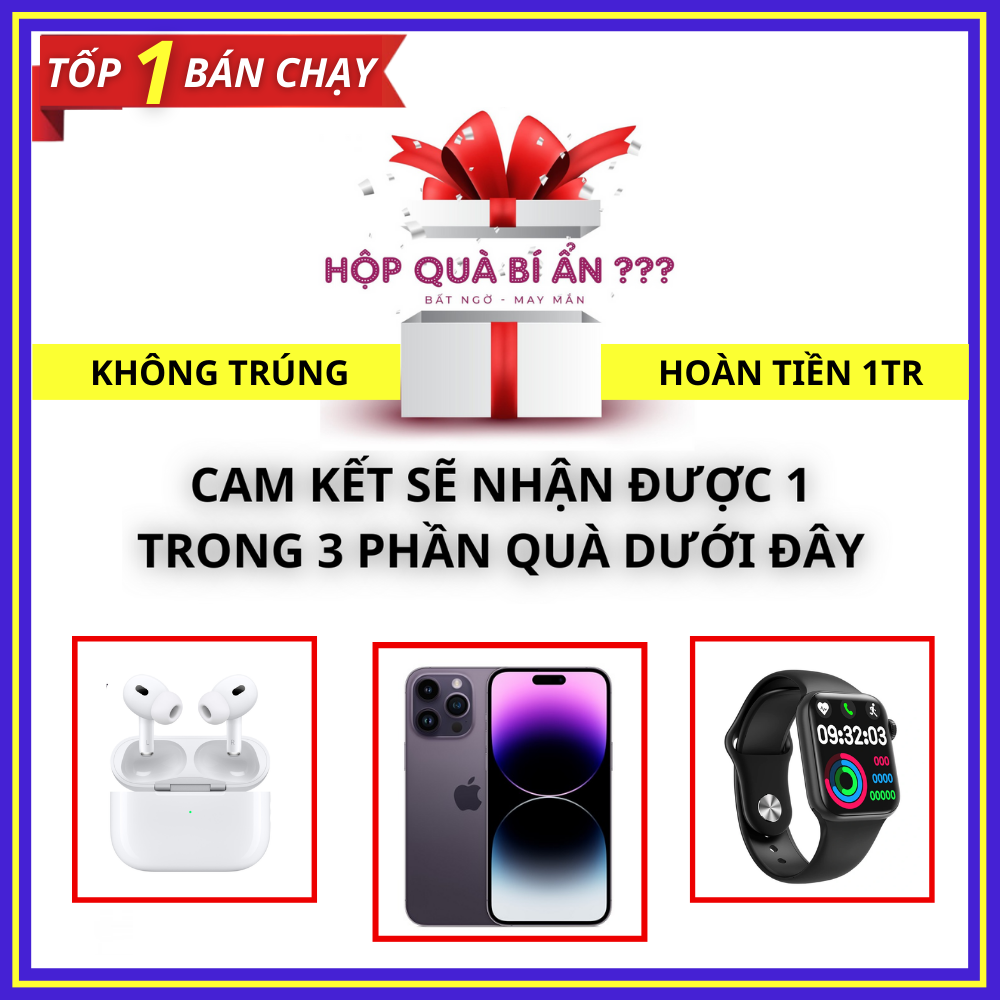 Qùa tặng bất ngờ, hộp qùa bí ẩn dành cho khách hàng may mắn 3 phần qùa ưu đãi