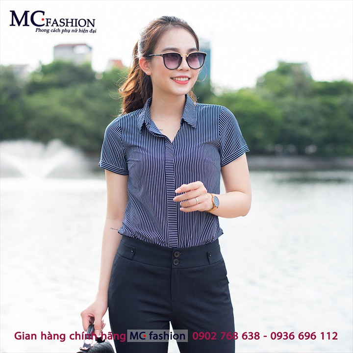 Áo sơ mi nữ - MC Fashion A631 tím than
