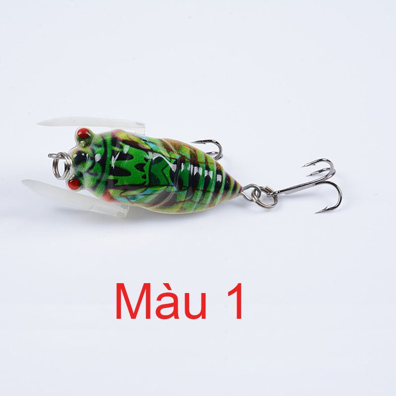 Mồi câu lure ve sầu nhiều màu sắc câu cá đa dạng mồi câu cá siêu nhậy mã M22
