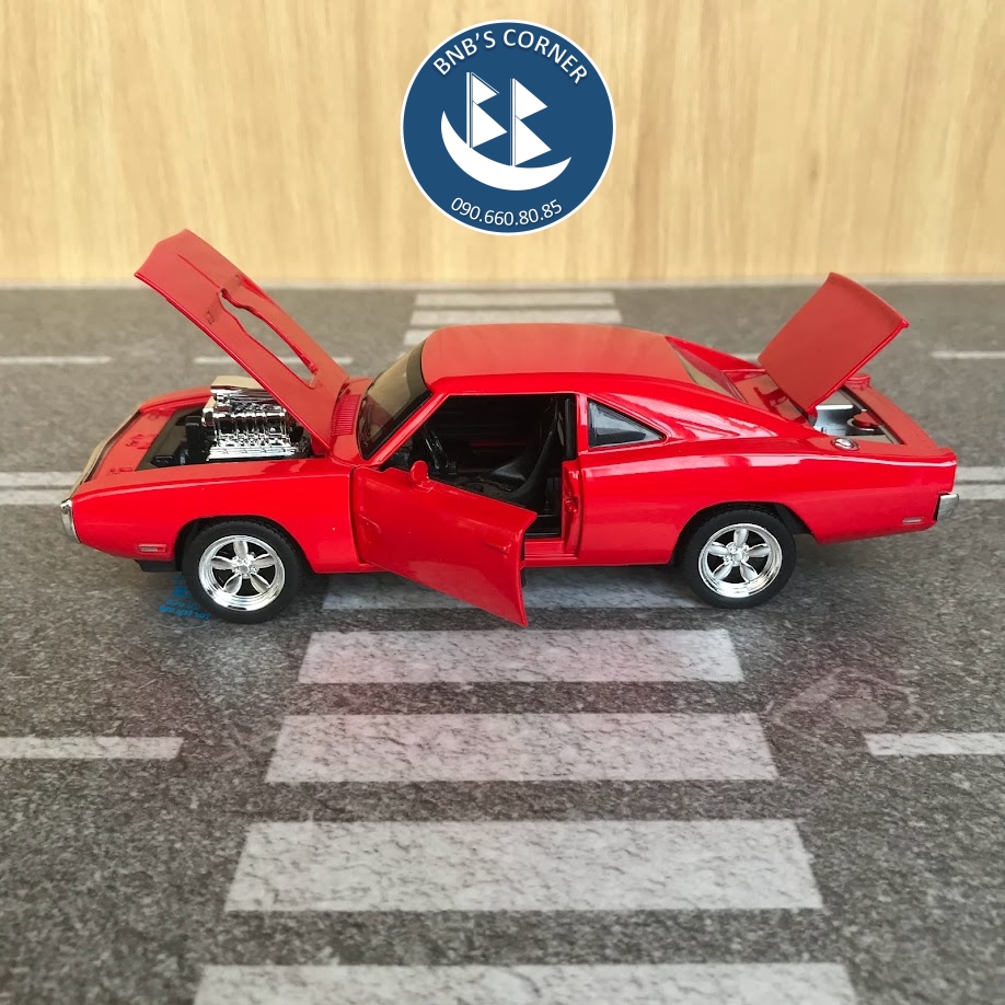 [BNB's Corner] Xe mô hình 1970 Dodge Charger R/T tỷ lệ 1:32 Mini Auto - Full box