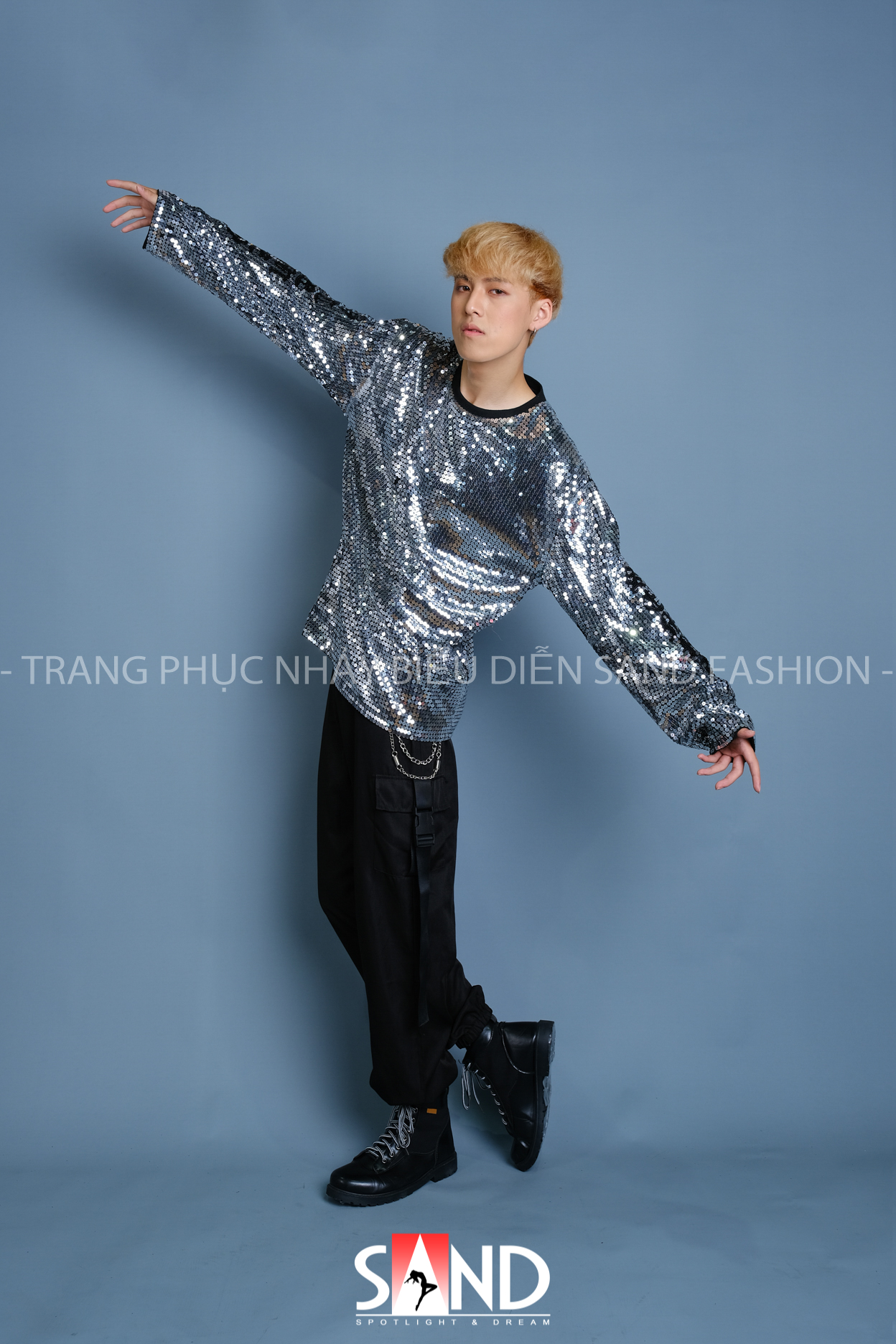 Áo Oversize Kim Sa Bạc Dài Tay