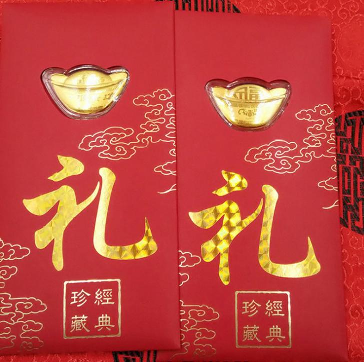 Bao Lì Xì Hình Thỏi Vàng