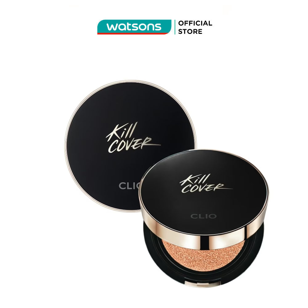 Phấn nước clio kill cover kiềm dầu lâu trôi fixer cushion spf50+ pa+++ kèm lõi thay thế 15gx2