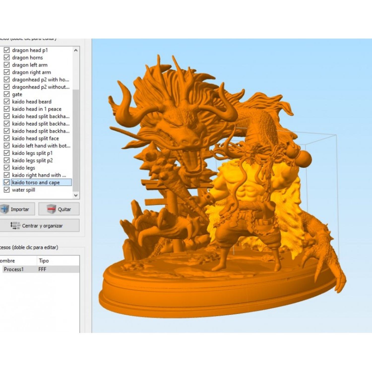 File in 3D mô hình Kaido One Piece - Manga